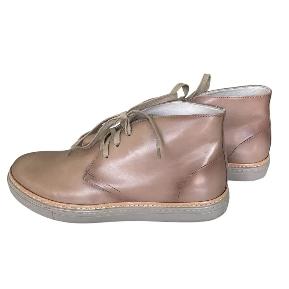 Kenneth Cole Silver Technology Men's Leather Lace Up Ankle Boots Tan Size 7.5